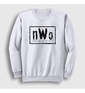 Presmono Unisex Beyaz New World Order Wrestling Güreş Sweatshirt 424401tt (Beyaz)
