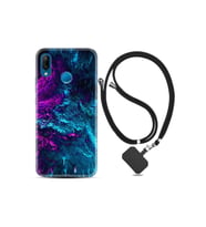 Huawei P20 Lite Kılıf Silikon Ipli Boyun Askılı Desenli Explosive 1734