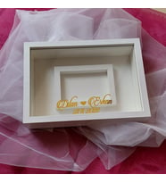 25x35 Cm Beyaz Yatay  Fotoğraf Alanlı Model Tasarım Gül Kutusu Anı Çerçevesi! Ayna Çerçeve!(Fotoğraf Hediye)