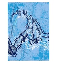 Basketbolcu Tablo Ahşap Poster Dekoratif