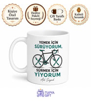 Yemek İçin Sürüyorum Sürmek İçin Yiyorum Kupa Hediye