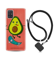 Samsung a71 A72 A73 A7 A9 2018 C7 C9 Kılıf Boyun Askılı Silikon Avokado Skate 1741