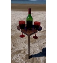 Taşınabilir Katlanır Şarap Masası Şarap Şişesi ve Kadeh Standlı Taşıma