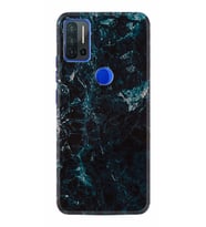 Reeder P13 Blue Max Pro Kılıf Desenli Silikon Blue Mix Mermer 1377