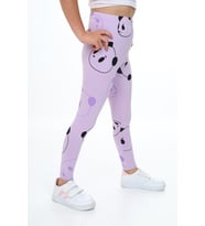 Toontoy Kız Çocuk Baskılı Tayt (Lila)