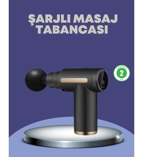 Sporcu Kas Masaj Tabancası 6 Kademe Güçlü Titreşim 4 Başlık Şarjlı Masaj Aleti