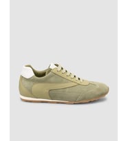 %100 Hakiki Deri Haki Süet Bağcıklı Kadın Sneaker