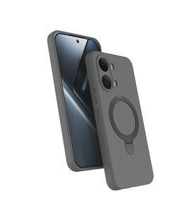 Poco X8 Pro Max Kılıf M-safe Şarj Özellikli Standlı Samara Kılıf Titanyum-Gri