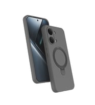 Poco X8 Pro Max Kılıf M-safe Şarj Özellikli Standlı Samara Kılıf Titanyum-Gri