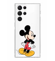 Samsung Galaxy S22 Ultra  Kamera Korumalı Kapak Mickey Mouse Tasarımlı  Şeffaf Kılıf