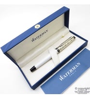 Waterman Expert 3 Deluxe Beyaz CT Roller Kalem Set  İsme Özel Kalem  Hediye Kalem