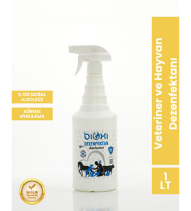 Bioxi® Veteriner ve Hayvan Dezenfektanı 1 LT  Etkili Hipokloröz Asit (HOCl) Bazlı Çözüm