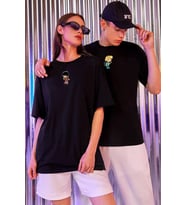 Sevgili Tshirt Çift Kombini Üzümlü Kekim (2'li fiyattır) (Siyah)