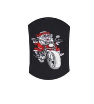 Dode Flora Club Erkek Pamuk Merry Christmas Motosikletli Noel Baba Desenli Yılbaşı Çorabı (Siyah)