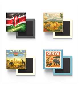 Buzdolap Magnetleri - Kenya Nairobi - 4'lü Set Magneti