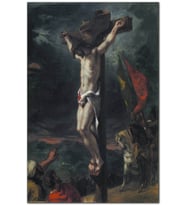 Ahşap Tablo Çarmıhta Isa Eugene Delacroix (50x70 Cm Boyut)