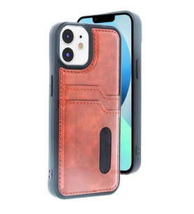 Apple İphone 11 Kılıf Sara Kartvizitli Deri Kılıf - Taba