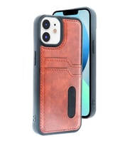 Apple İphone 11 Kılıf Sara Kartvizitli Deri Kılıf - Taba