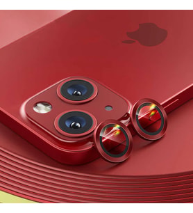 iPhone 13 Uyumlu Gerçek Safir Lens Koruyucu Görüntü Kalitesini Bozmayan Netlik (Kırmızı)