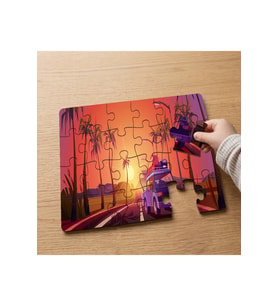 Karavanla Yolculuk Tasarımlı 24 Parça Ahşap Çocuk Puzzle MPK1152