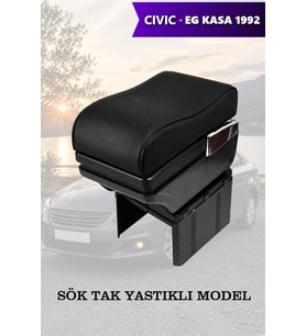 civic eg kasa 1992 kol dayama Lüks geniş model Siyah Yastıklı Deri