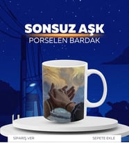Sonsuz Aşk Tasarımlı Porselen Kupa Bardak – Sevgiliye Özel Romantik Hediye