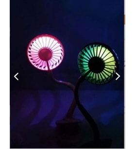 Portatif Işıklı Mini Klipsli Fan