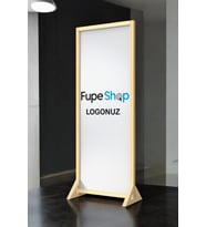 Doğal Ahşap Ayaklı Kişiye Özel Paravan Seperatör Oda Bölme FP-224155 (Gold)