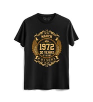Vintage Gold Awesome Series March 1972 Siyah Tshirt