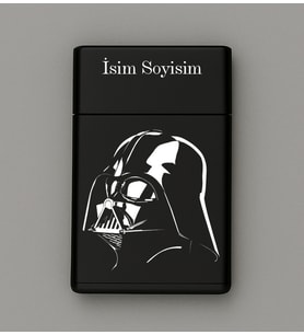 Darth Vader Desenli Metal Tabaka – Kişiye Özel İsimli Hediyelik M45