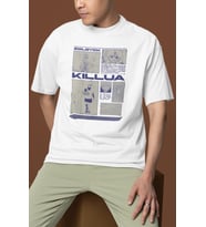 Killua Zoldyck Hunter X Hunter Baskılı Unisex Oversize Anime Karakter Tişört