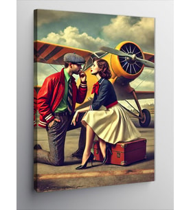 Kanvas Tablo Romantik Retro Çift