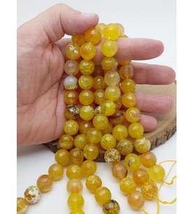 Akik Taşı Faset Kesim Dizi 14mm (62188)