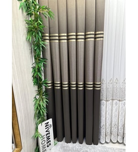 NİVEMESHOME MIZRAKLI FT632256 V-5302 TOPRAK  1/3 SIK PİLE FON PERDE APM