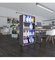 Kenzlife klasörlük raflı erlinay gri 140*80*30 kitaplık ofis arkalıksız