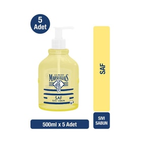 Le Petit Marseillais Saf Sıvı Sabun Zeytinyağı 500 ml x5 Avantajlı Paket