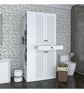Kenzlife membran çamaşır-kurutma makinesi dolabı ahi evran sol byzbyz panjur 187*090*60 mebran kapak MDF gövde