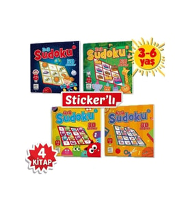 Stickerli Sudoku Serisi (3-6 Yaş) - Dikkat Geliştiren Bulmacalar
