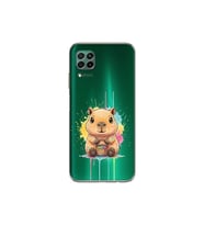 Huawei P40 Lite ile Uyumlu Splash Kapibara Tasarımlı Şeffaf Silikon Kılıf