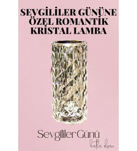 Northcity Kristal Gece Lambası RGB - Romantik Sevgililer Günü Hediyesi ve Masa Lambası