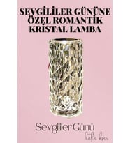 Northcity Kristal Gece Lambası RGB - Romantik Sevgililer Günü Hediyesi ve Masa Lambası