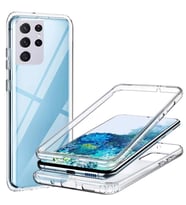 Galaxy S21 Ultra Kılıf Zore Enjoy 360 Derece Tam Kaplayan Silikon (Renksiz)