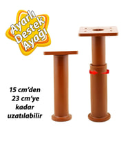 Modül Ayarlanabilir Destek Ayağı 15 X 23 Cm Kahverengi Ayak Mobilya Kanepe Baza Koltuk Ünite Ayakları