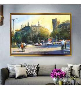 Altın Çerçeveli dekoratif tablo l1405 (Gold)