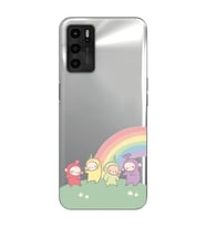 Oppo A55 Uyumlu Teletubbies Desenli Şeffaf Telefon Kılıfı