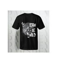 Born To Be Wild Tiger Baskılı Unisex Yarım Kollu Bisiklet Yaka %100 Pamuk Oversize T-shirt (Siyah)