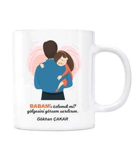 Babam Kişiye Özel İsimli Kupa Bardak - Özlemek mi