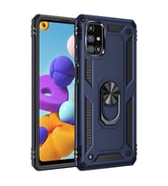 Galaxy M51 Kılıf Sofya Yüzüklü Silikon Kapak - Lacivert