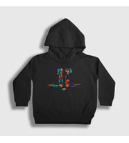 Presmono Unisex Çocuk Siyah Robots Daft Punk Kapüşonlu Sweatshirt 293577tt