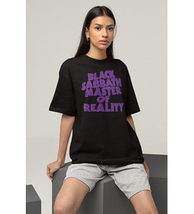 Black Sabbath Master Of Reality Yazılı Unisex Oversize Müzik Grubu Tişört
